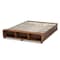Baxton Studio Arthur Walnut Wood Queen Size Platform Bed with Built-In Shelves 164-10669 - alternate 9